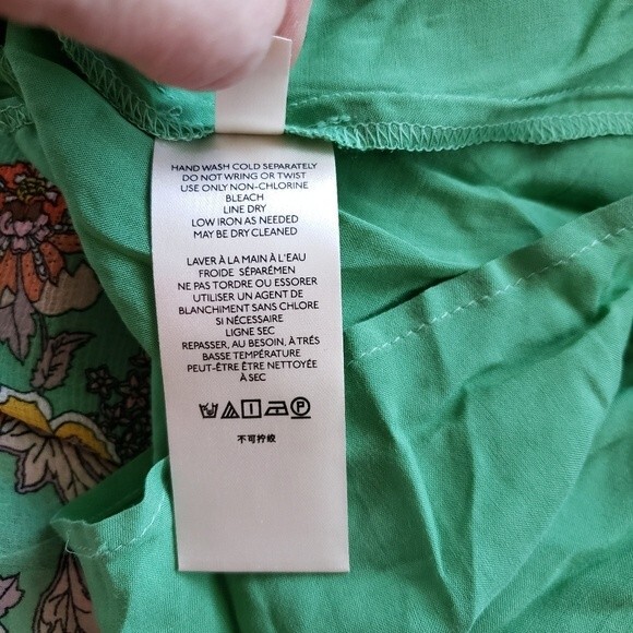 Free People Earthfolk Button Front V-neck Ruched Sleeve Maxi Floral Print Dress - Picture 11 of 15